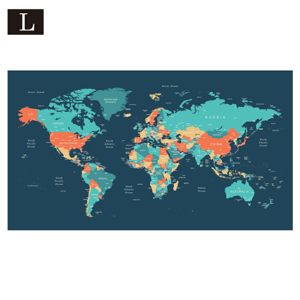 世界地図 ポスターラミネート/ホワイトボード/フレーム 大型 英語版 world map インテリア おしゃれ デザイン