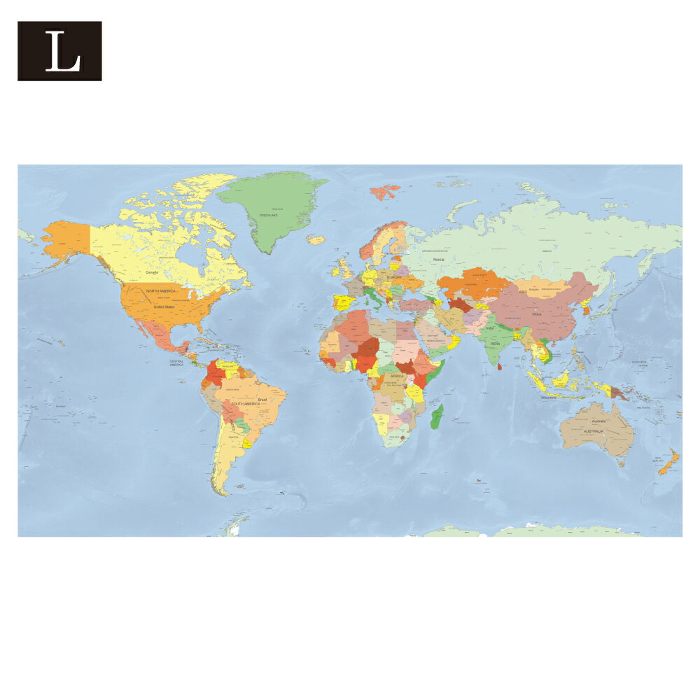 世界地図 ポスター 【スタンダード】ラミネート/ホワイトボード/フレーム 大型 英語版 world map アートパネル インテリア おしゃれ ミニマルマップ 送料無料