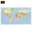 Ͽ ݥ ڥɡ L [ ߥ͡Ȳù ] 緿 ( 1,570  880 mm ) Ѹ world map ȥѥͥ ƥꥢ  ߥ˥ޥޥå ̵פ򸫤