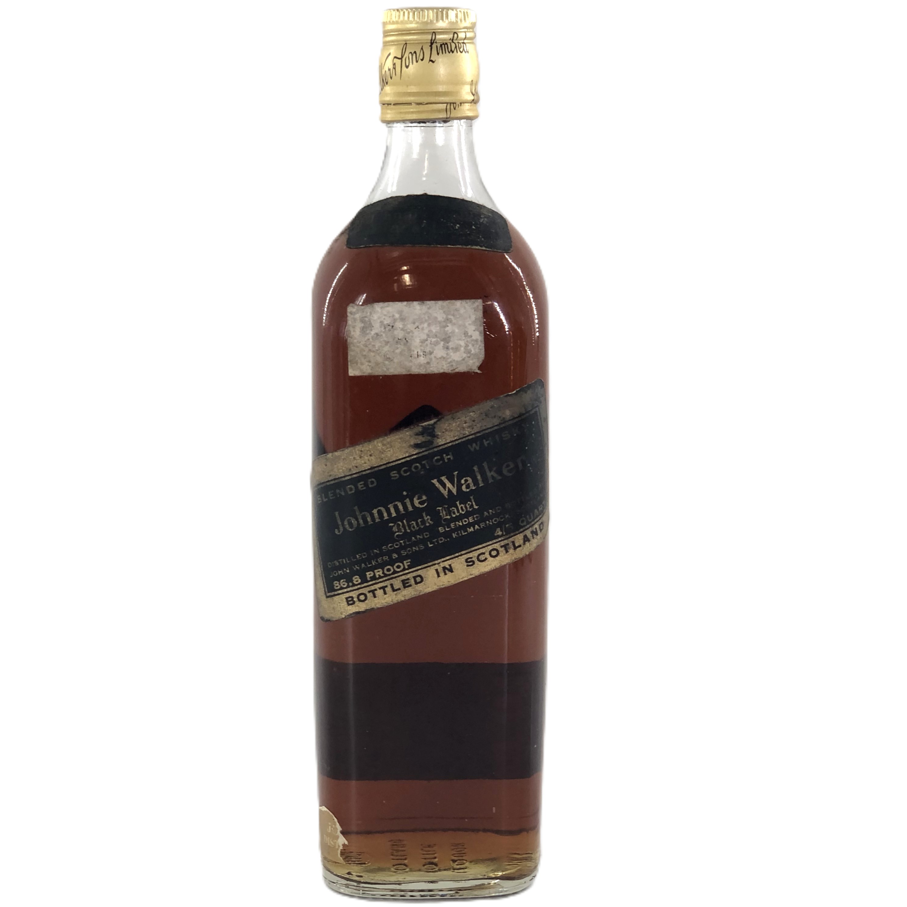 【中古】Johnnie Walker ジョニーウォーカー ブラックラベル 12年 黒 金キャップ 760ml 750ml 43% 5本【WI-217】