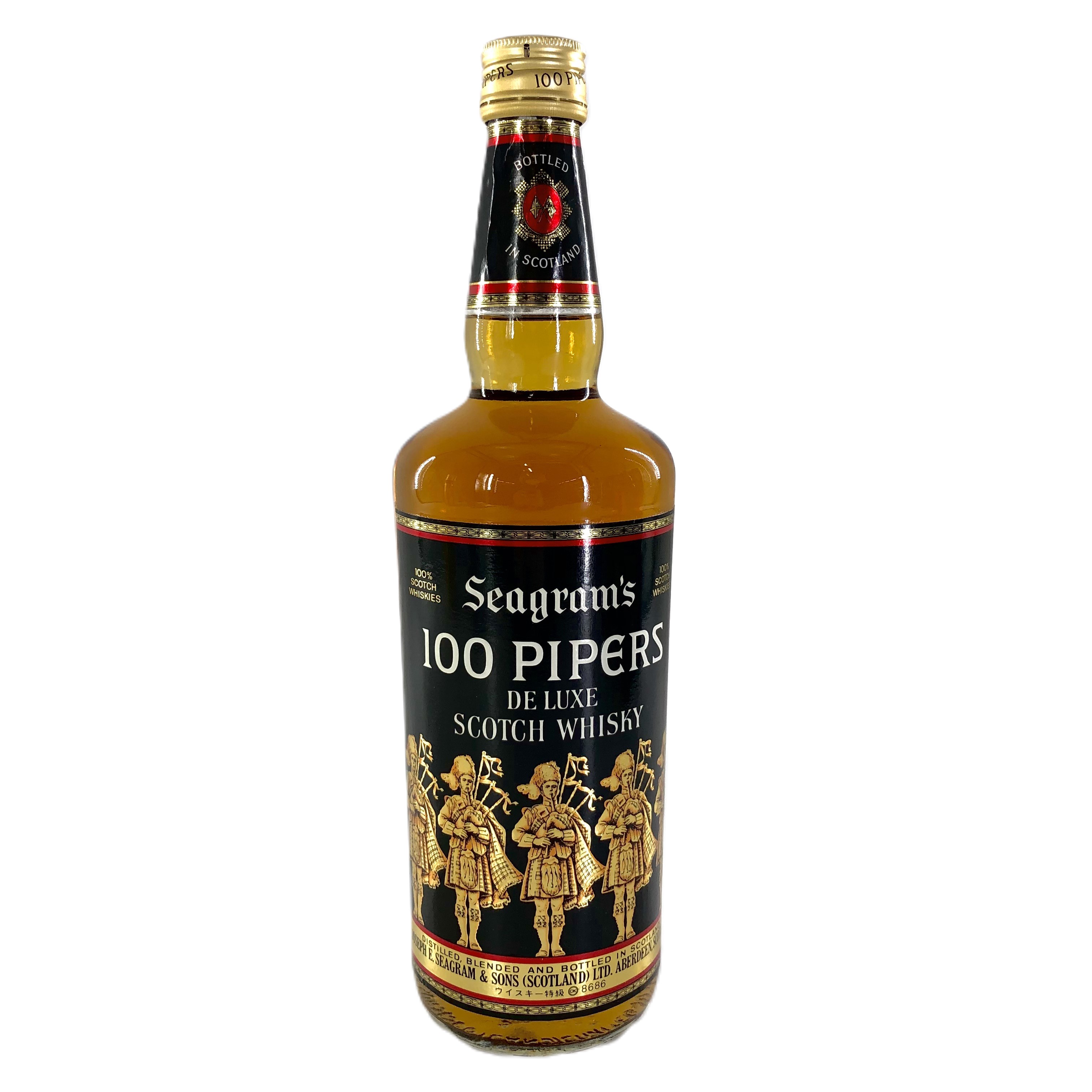 【中古】100PIPERS 100パイパーズ GLEN MORAY グレンマレイ 12年 GLENFIDDICH グレンフィディック ブレンデッドスコッチウイスキー シングルハイランドモルトウイスキー ピュアモルト 750ml 1000ml 750ml 43% 箱付 4本【WI-193】
