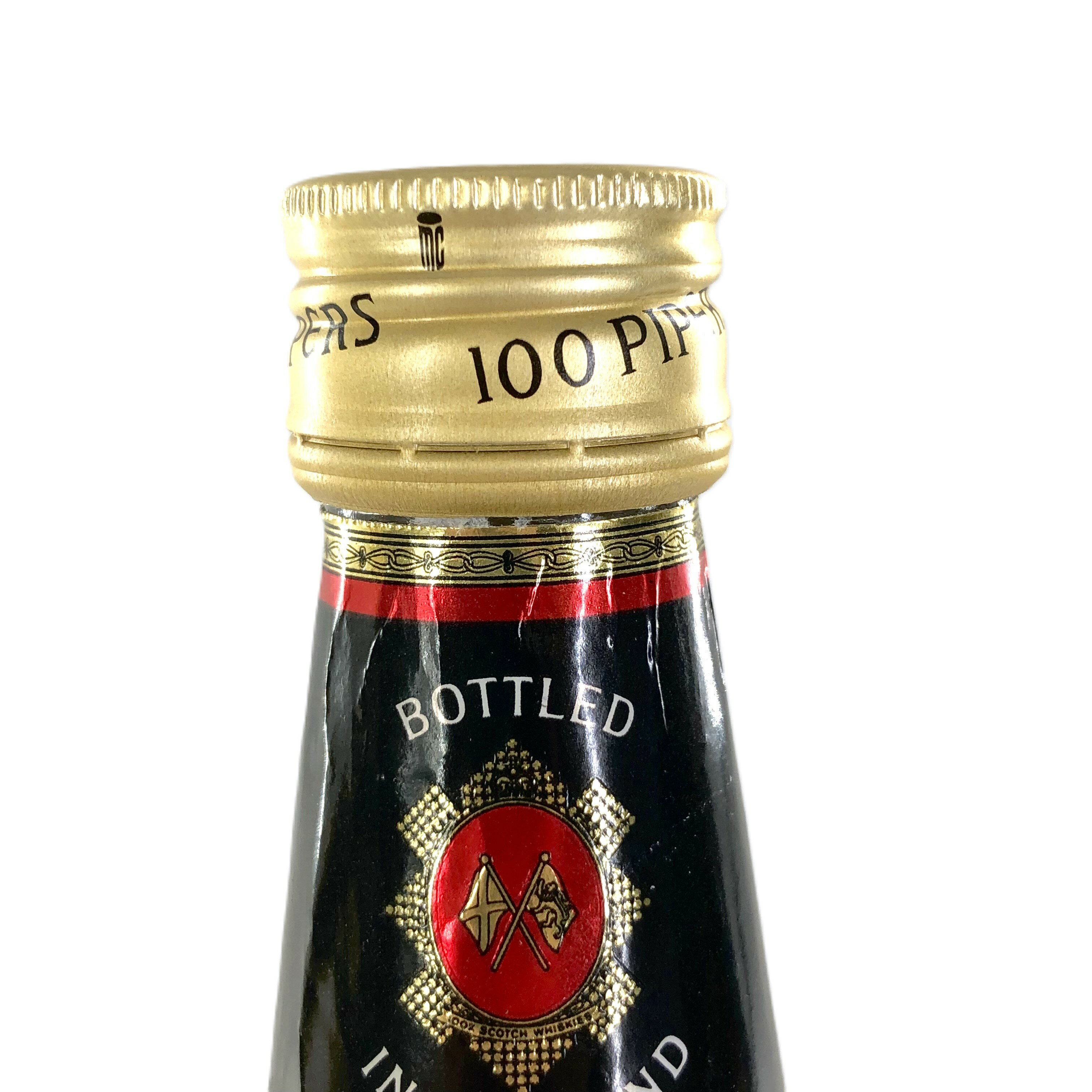 【中古】100PIPERS 100パイパーズ GLEN MORAY グレンマレイ 12年 GLENFIDDICH グレンフィディック ブレンデッドスコッチウイスキー シングルハイランドモルトウイスキー ピュアモルト 750ml 1000ml 750ml 43% 箱付 4本【WI-193】