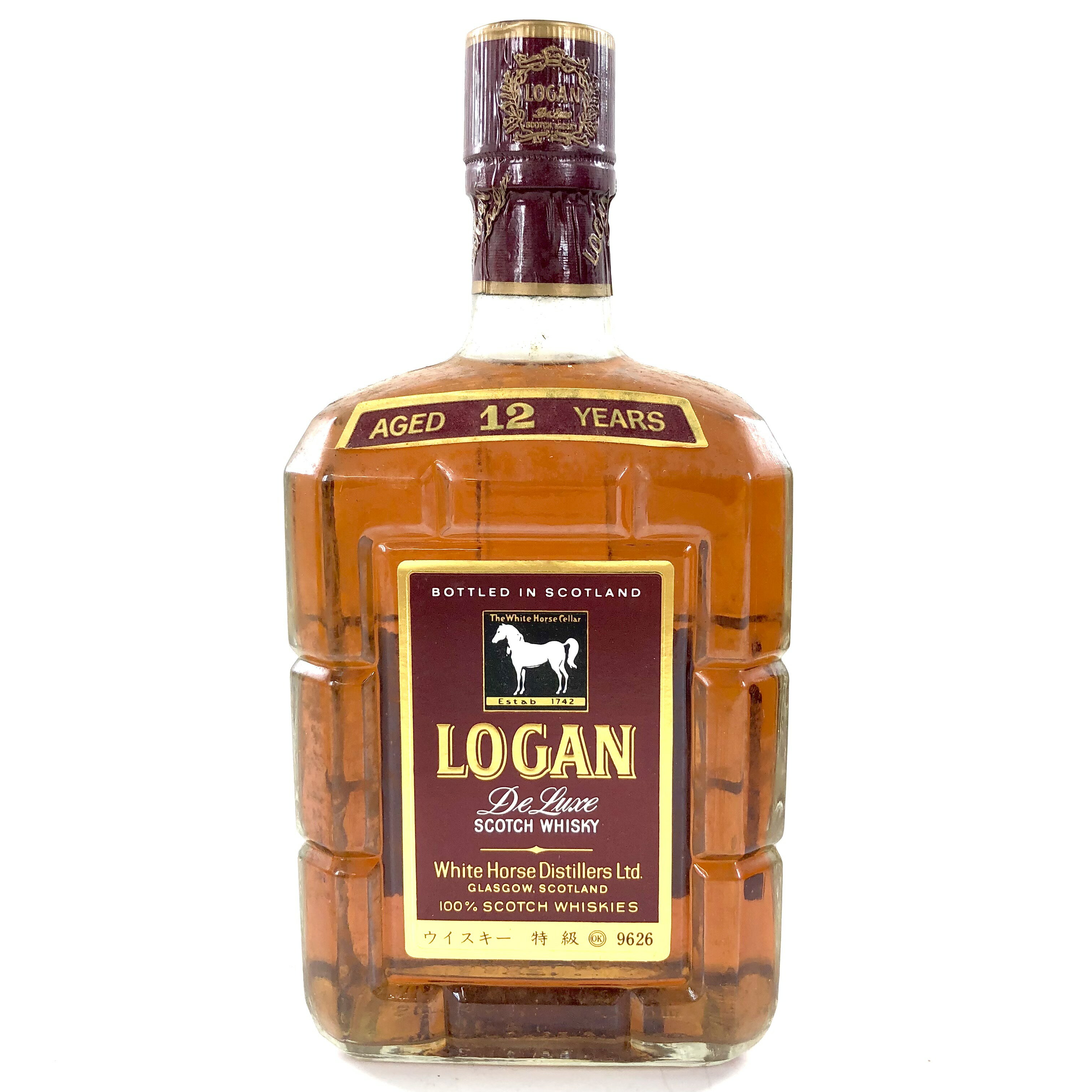 【中古】LOGAN ローガン デラックス 12年 WHITE HORSE ホワイトホース エクストラ 12年 ブレンデッドスコッチウイスキー 750ml 43% 箱付 4本【WI-342】