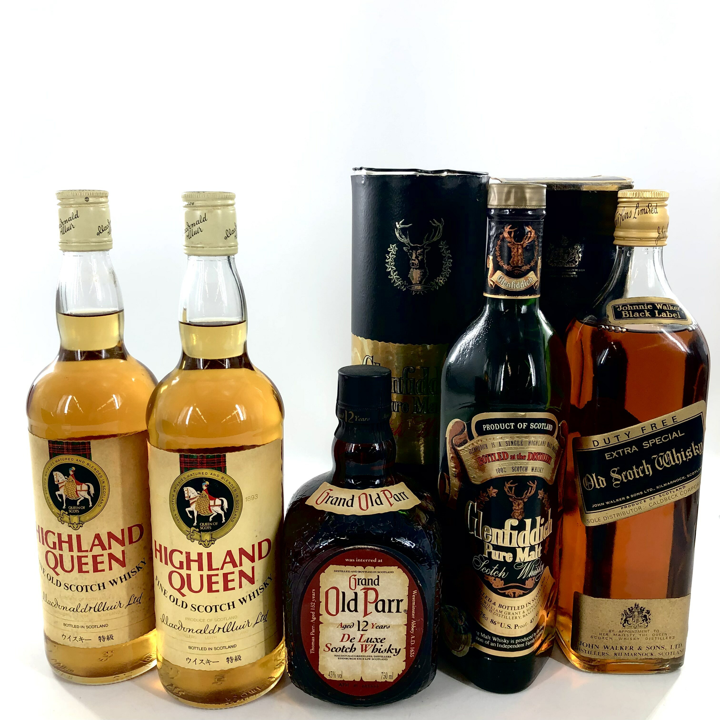 【中古】HIGHLAND QUEEN ハイランドクイーン Old Parr オールドパー 12年 GLENFIDDICH グレンフィディ..