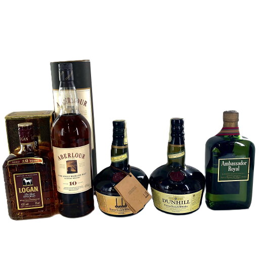 【中古】LOGAN ローガン 12年 ABERLOUR アベラワー 10年 DUNHILL ダンヒル Ambassador Royal アンバサダーロイヤル12年 5本 スコッチウイスキー 750ml 1000ml 43% 箱付【WI-44】 【中古】LOGAN ローガン 12年 ABERLOUR アベラワー 10年 DUNHILL ダンヒル Ambassador Royal アンバサダーロイヤル12年 5本 スコッチウイスキー 750ml 1000ml 43% 箱付【WI-44】