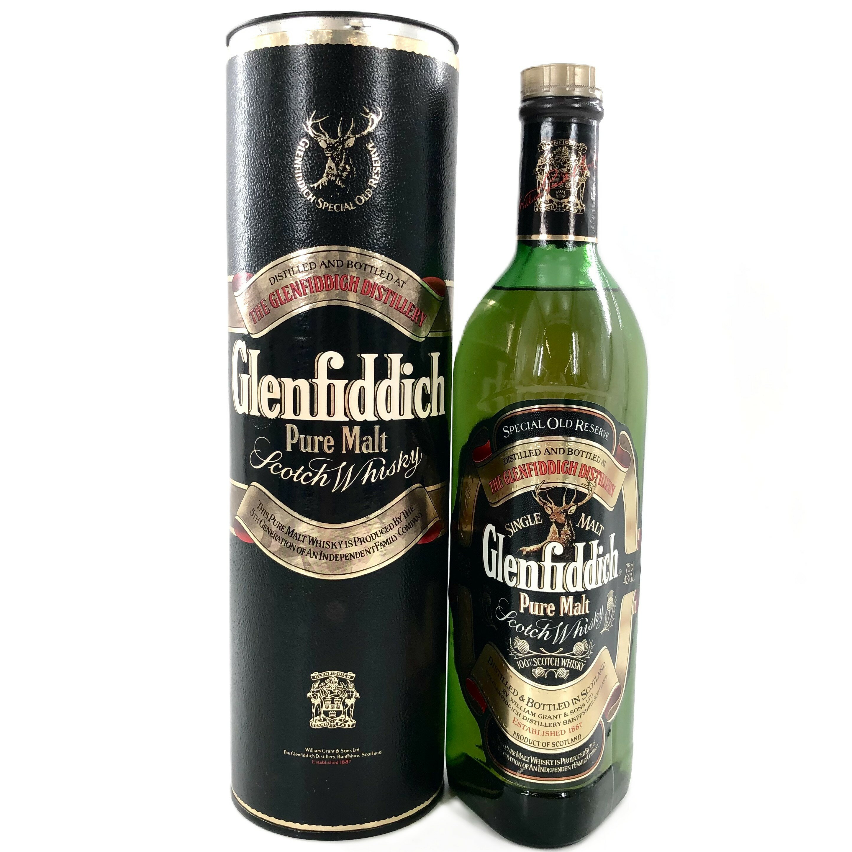 【中古】GLENFIDDICH グレンフィディック ピュアモルトスコッチウイスキー 750ml 43% 箱付【WI-513】