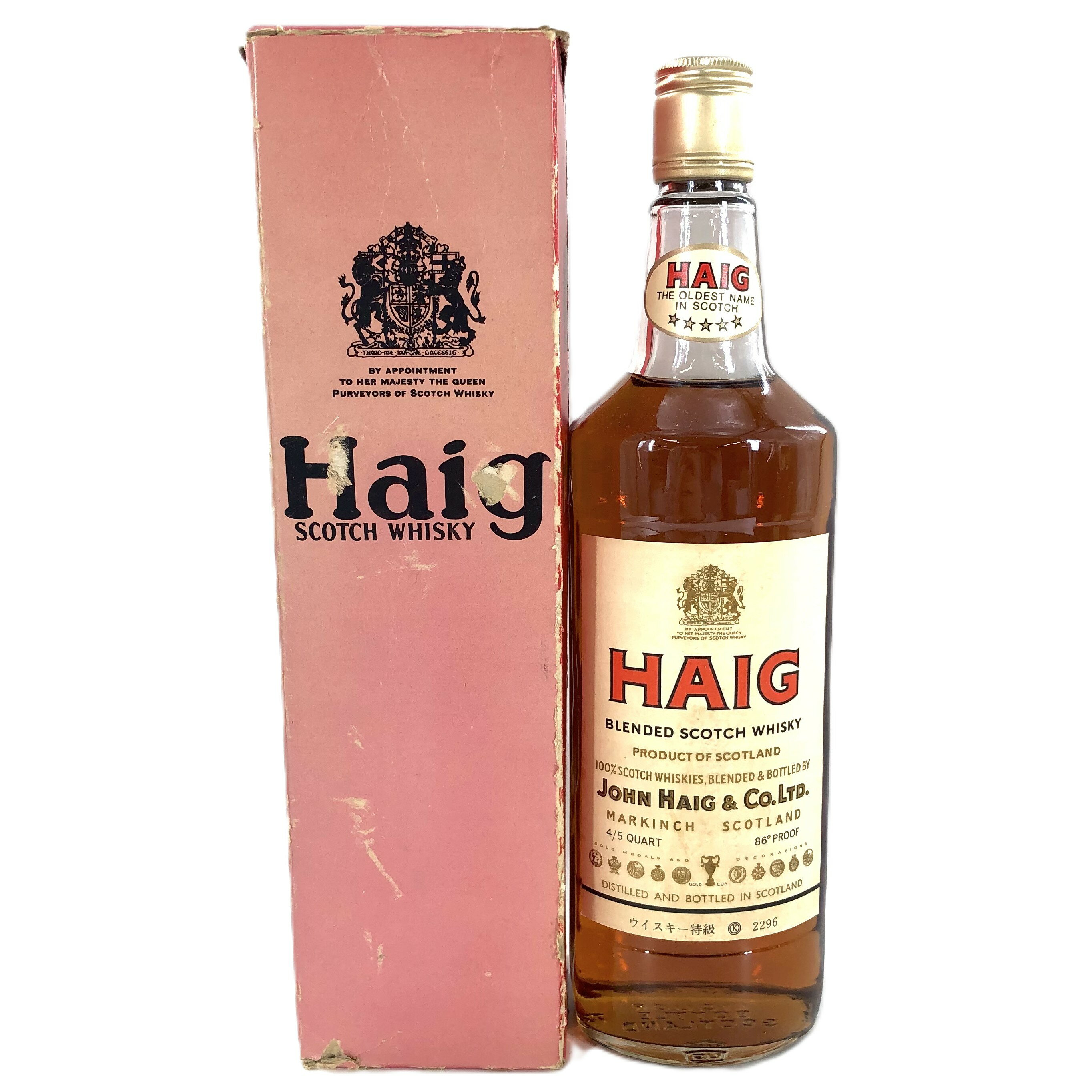 【中古】HAIG ヘイグ ブレンデッドスコッチウイスキー 760ml 43% 箱付【SK-17】