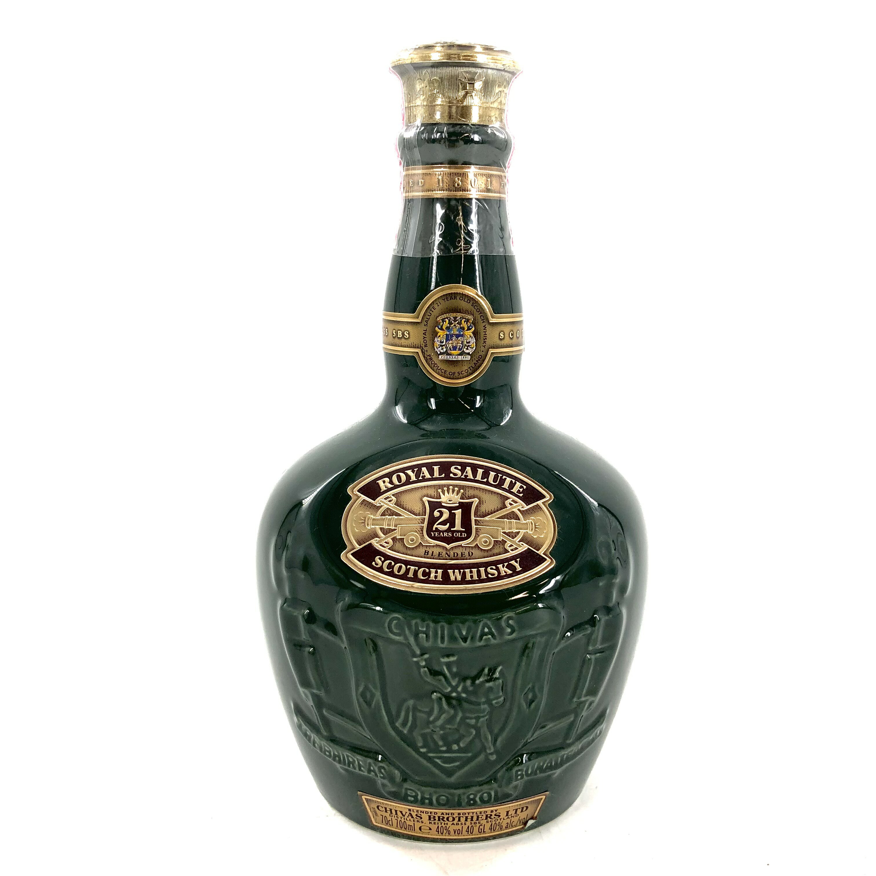 【中古】ROYAL SALUTE ローヤルサルート 21年 緑 Pinwinnie ピンウィニーローヤル 12年 BELL'S 20年 陶器ボトル 青 ブレンデッドスコッチウイスキー 700ml 750ml 40% 43% 箱 袋付 4本【WI-184】