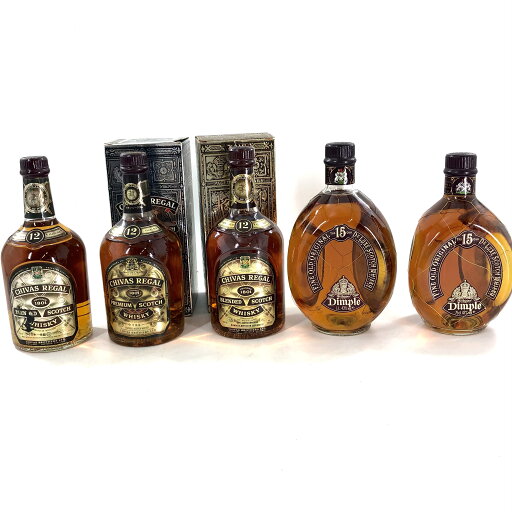 【中古】CHIVAS REGAL シーバスリーガル 12年 プレミアム Dimple ディンプル 15年 ブレンデッドスコッチウイスキー 700ml 750ml 760ml 1000ml 40% 43% 箱付 5本【WI-272】 【中古】CHIVAS REGAL シーバスリーガル 12年 プレミアム Dimple ディンプル 15年 ブレンデッドスコッチウイスキー 700ml 750ml 760ml 1000ml 40% 43% 箱付 5本【WI-272】