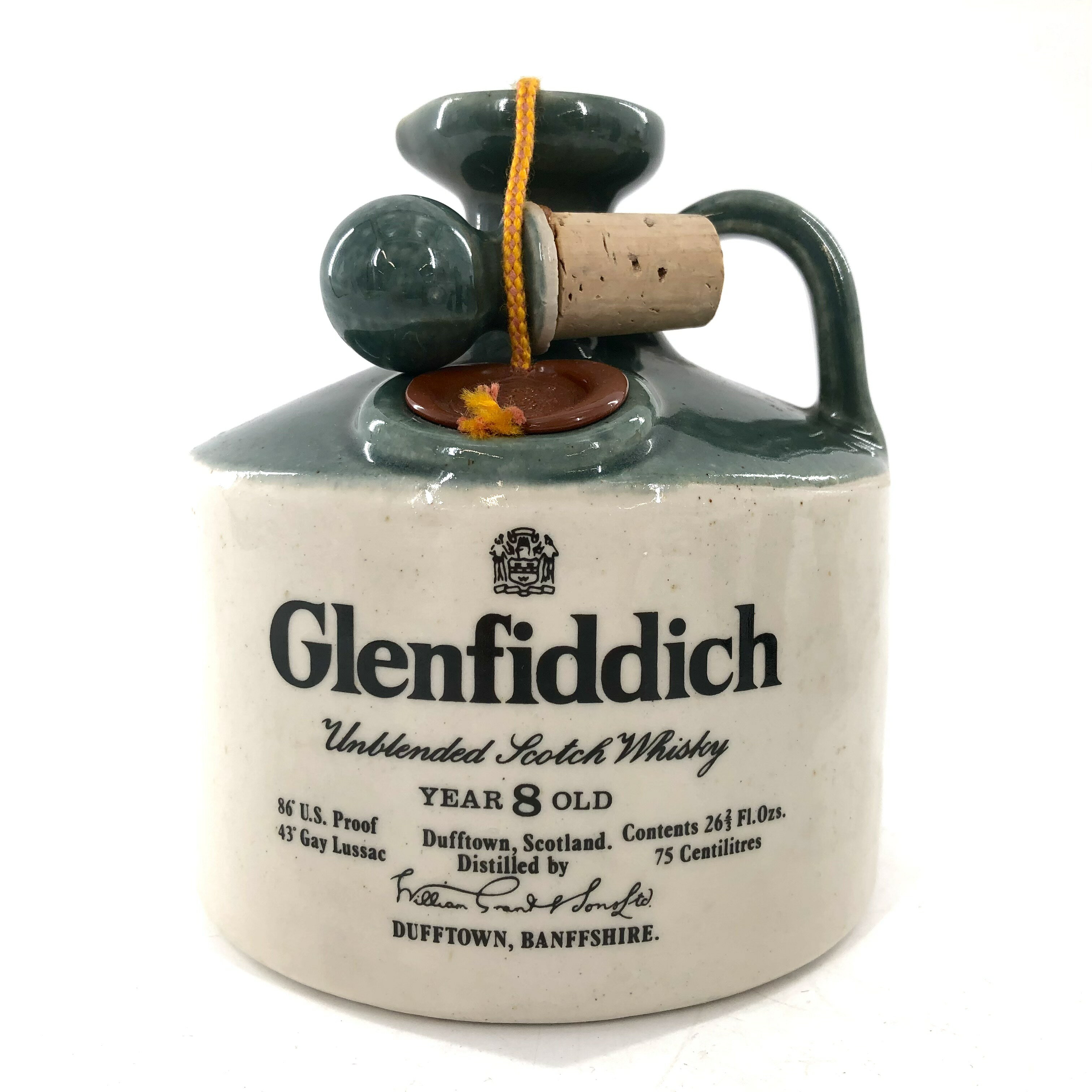 【中古】GLENFIDDICH グレンフィディック 8年 Munro`s King of Kings マンローキングオブキングス 陶器ボトル シングルモルト ブレンデッドスコッチウイスキー 750ml 43% 2本【WI-304】