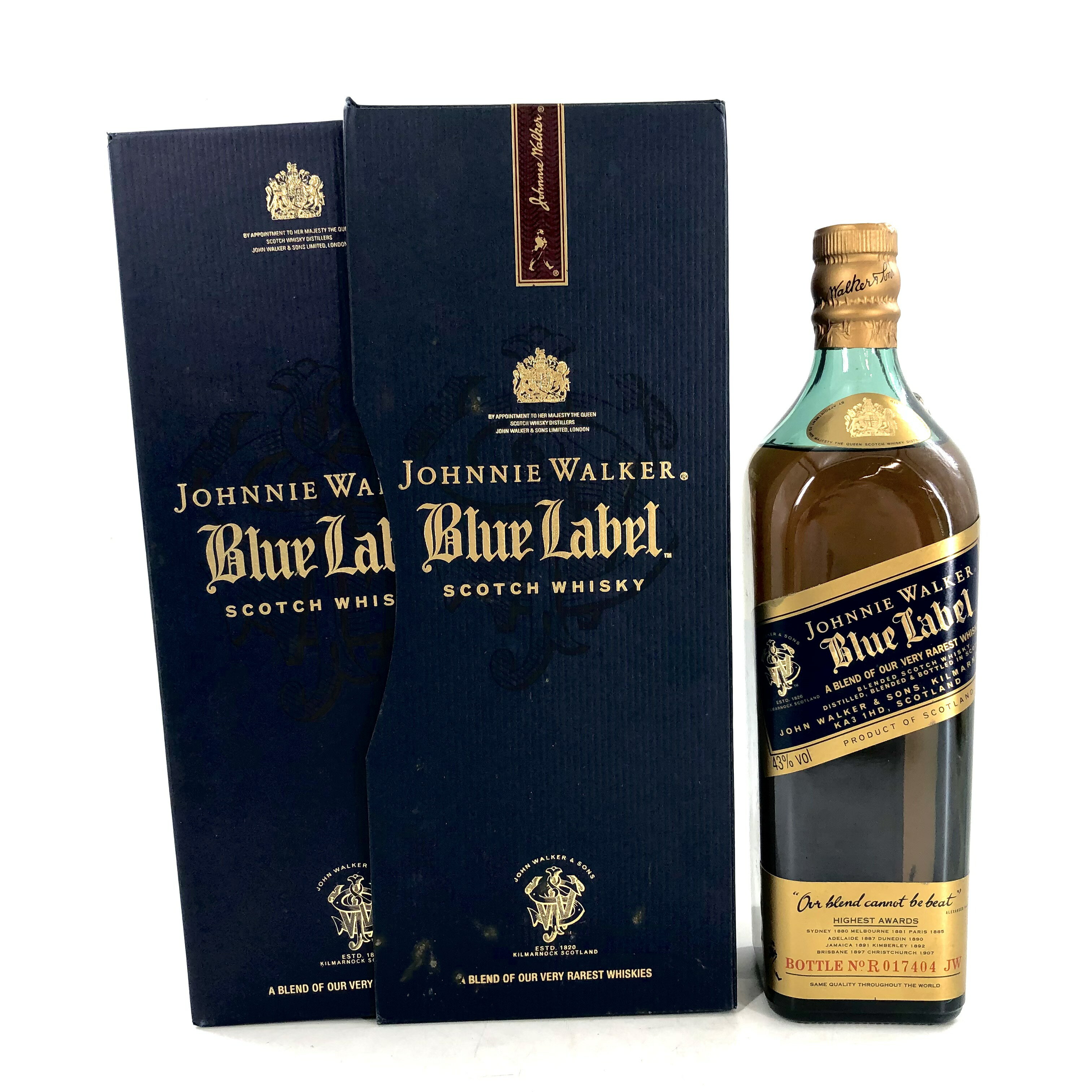 【中古】Johnnie Walker ジョニーウォーカー ブルーラベル ブレンデッドスコッチウイスキー 750ml 43% ..