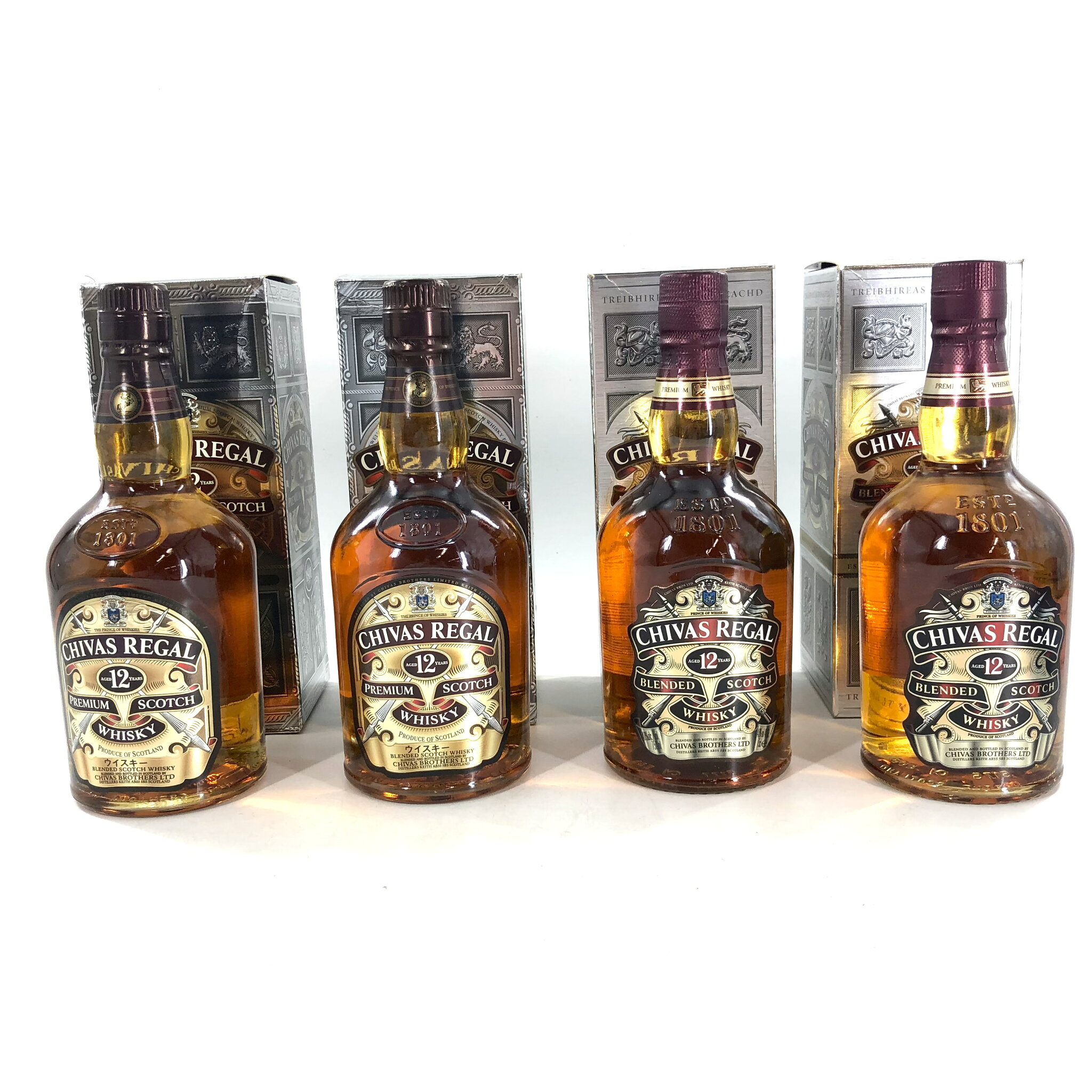 【中古】CHIVAS REGAL シーバスリーガル 12年 ブレンデッドスコッチウイスキー 700ml 40% 箱付 4本【WI-315】