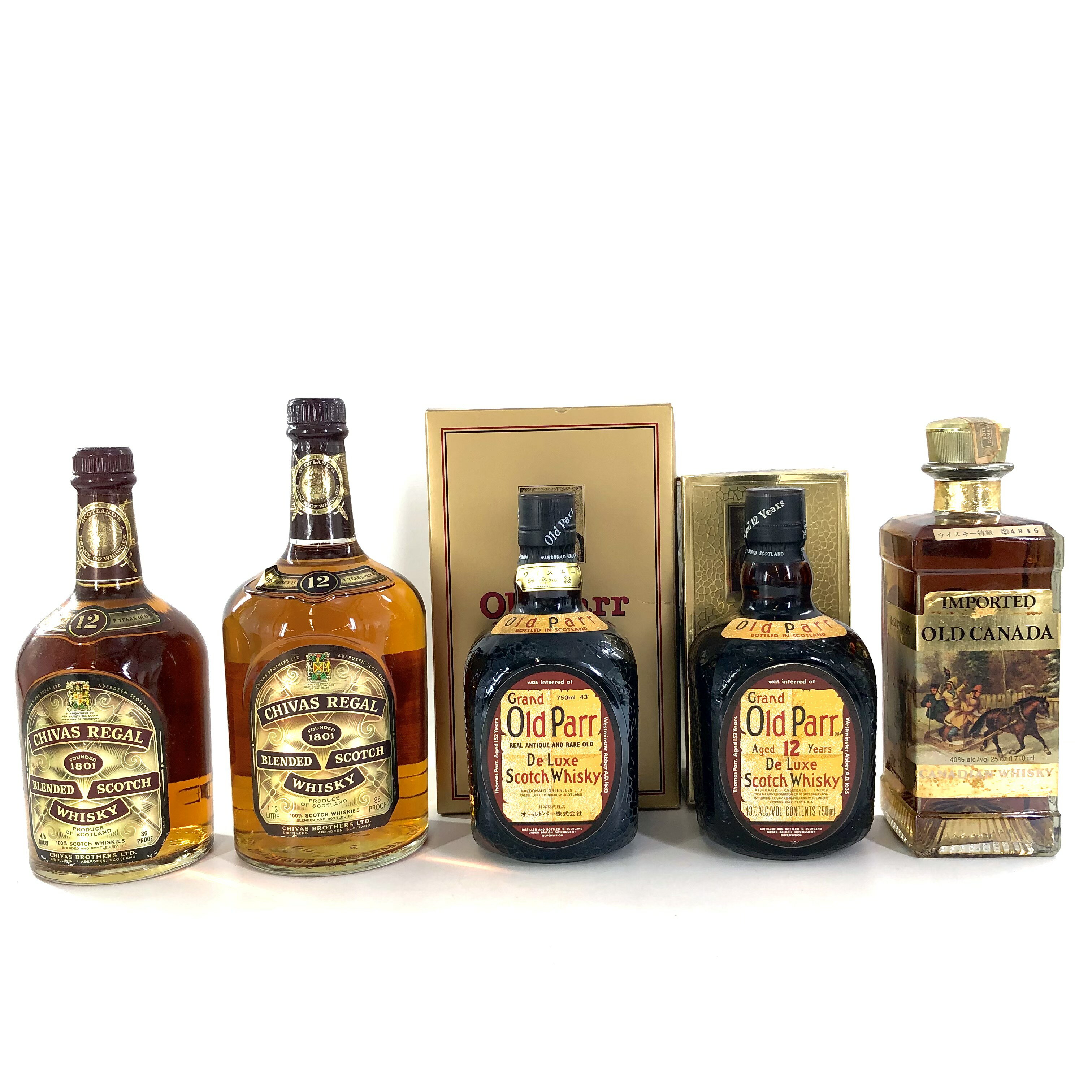 【中古】CHIVAS REGAL シーバスリーガル 21年 Old Parr オールドパー 12年 デラックス OLD CANADA オー..