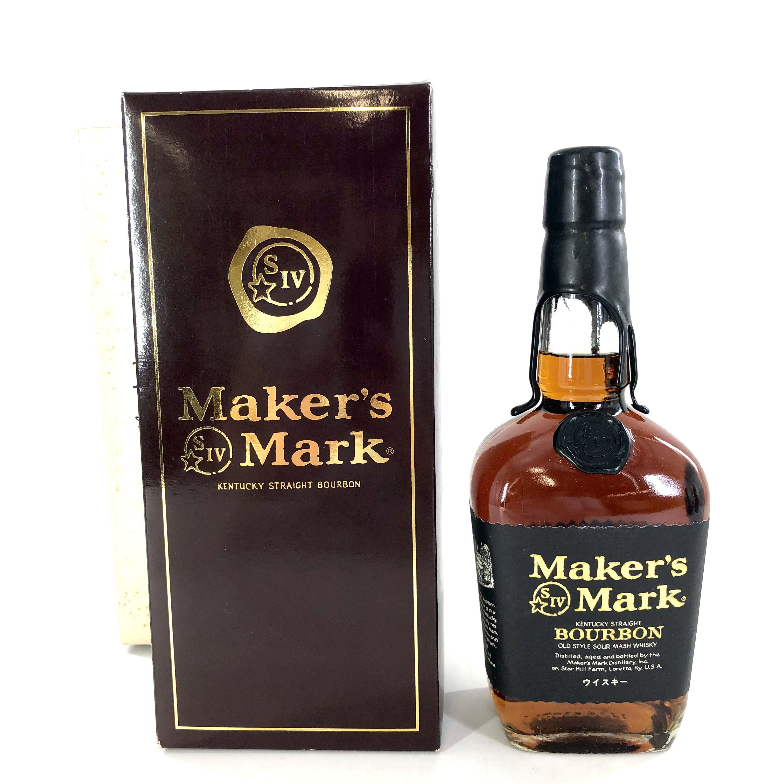 【中古】Maker's Mark メーカーズマーク ブラックトップ ストレートバーボンウイスキー 750ml 47.5% 箱付【WI-388】