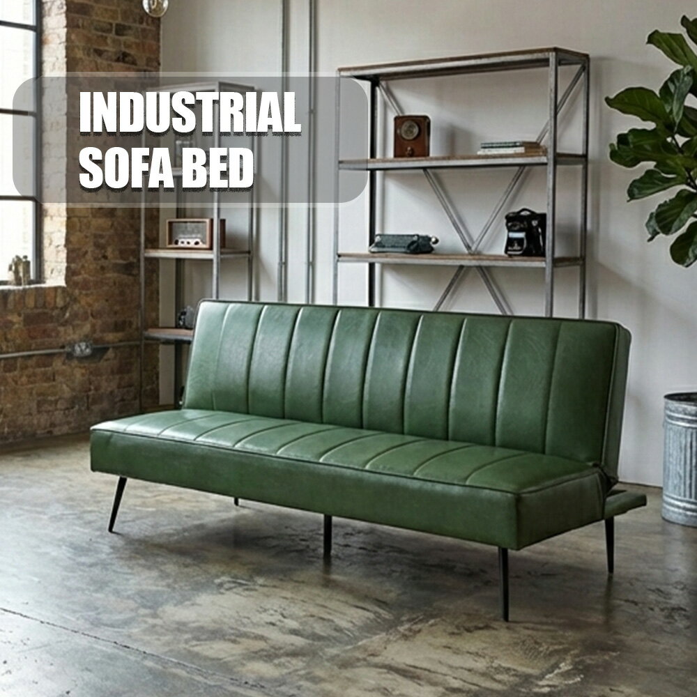 ソファー ソファ ソファーベッド 幅170cm 3人掛け グリーン ブラウン PVC 脚付き リクライニング 北欧 新生活 1人暮らし コンパクト おしゃれ ej-1702