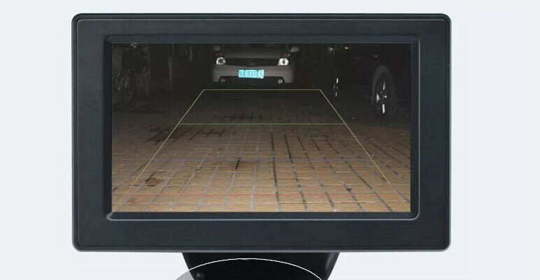 バックカメラセット映像入力2系統DC12V車用広角170度防水・防塵仕様人気のA0119Nカメラ4.3インチモニターOMT43SET