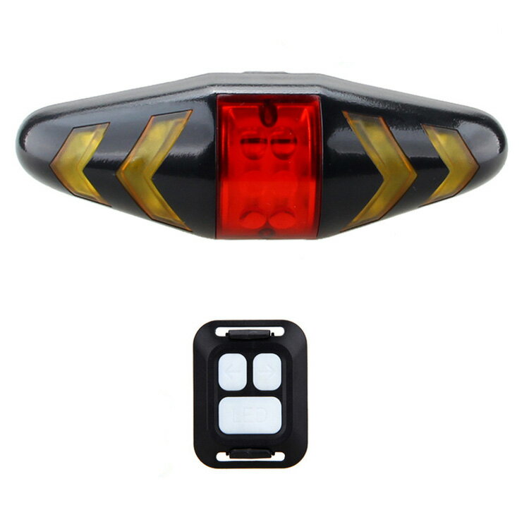 高輝度自転車用LEDテールライト 無線リモコン USB充電式 左折右折ウインカー 警告灯 事故防止 IPX2等級防水 ワイヤレス RBLIN01