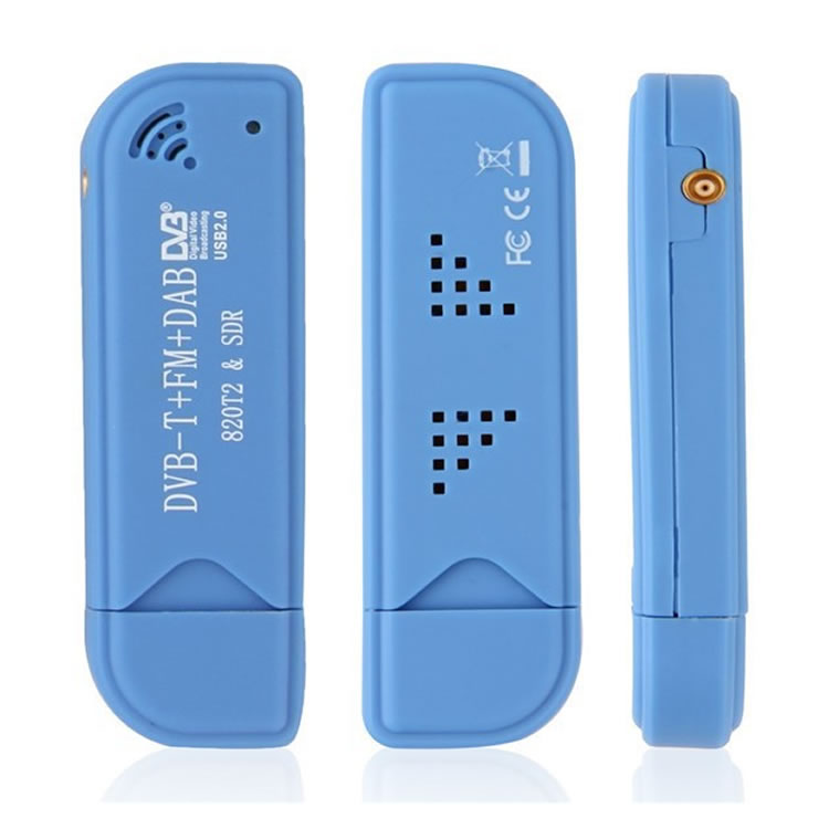 TV/ラジオチューナー受信機USB2.0デジタルSDR+DAB+FM(RTL2832U+R820T2)DVB-TTVスティックUSBチューナーリモコン付きUSB2TV