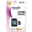 Lazos MicroSDHCメモリーカード 32GB UHS-I CLASS10 SD変換アダプタ付 書き込み禁止スイッチ付き 適用 L-32MS10-U1