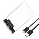 Type-C端子 高速データ転送 2.5インチ SATA式 HDD/SSDドライブ ケース 2TBまで SSDケース TPCSSD25(2)