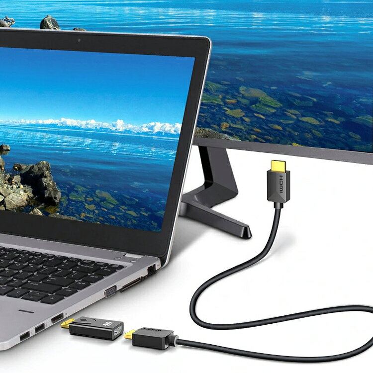 DisplayPort⇒HDMI 変換アダプタ 4K×2K対応 DPオス→HDMIメス PC画面の外部出力に 小...