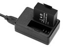 SJCAM正規品 同時充電可充電充電器+SJCAM純正バッテリー1個 SJ4000シリーズ SJ5000シリーズに対 SJADPBTSET