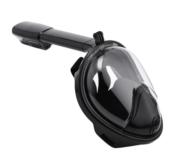 シュノーケルマスク 180度広角ビジョン フルフェイス アクションカメラ取付可能 口と鼻から呼吸ができます ダイビング 防曇設計 浸水防止弁 水中動画マスク GPODM180