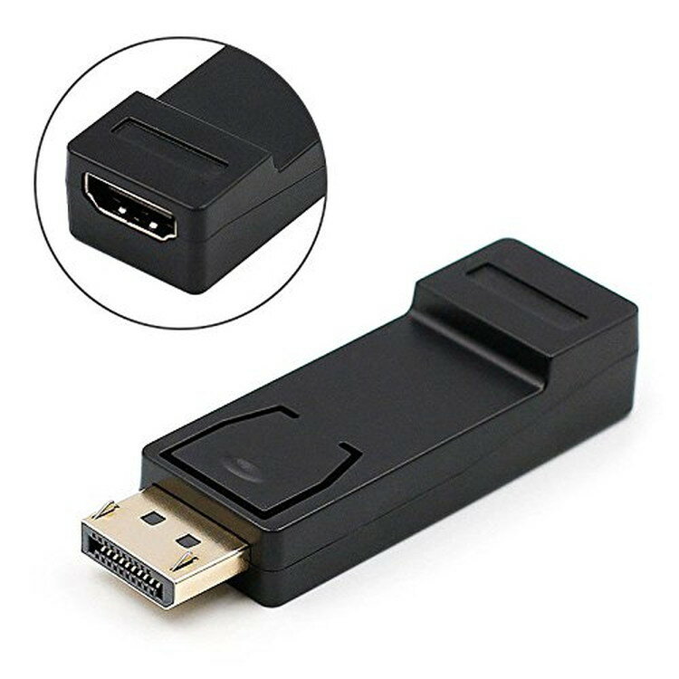 DisplayPort→HDMI変換アダプタ PCの画面をHDMI対応テレビ/モニターへ出力 1080P対応 軽量 設定 電源不要 ディスプレイポートオス→HDMIメス変換コネク DP2HD622