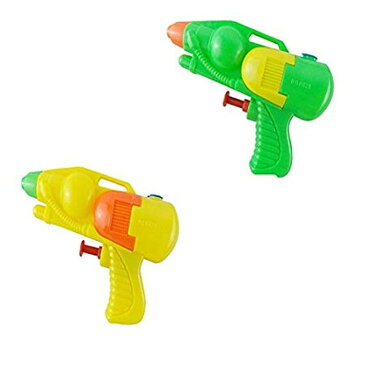 ミニ水鉄砲 2個セット(カラーランダム) 小さな水銃おもちゃ 楽しい夏 子供ウォーターガン キッズサマーアウトドアグッズ 川遊び、キャンプ場、プール、海などに WATG0821