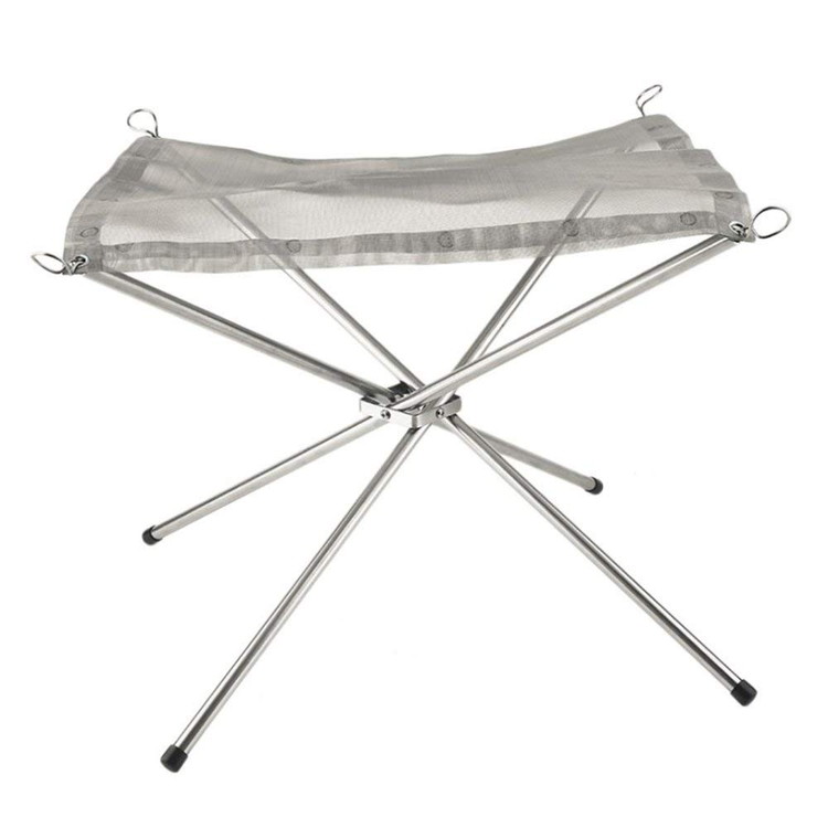 焚き火台 ファイアスタンド 組み立て式 簡単 軽量 コンパクト 折りたたみ 簡易収納 収納袋付 耐熱メッシュシート 薪をきれいに燃やせる アウトドア キャンプなど SELP6610通販格安セール情報 楽天 通販