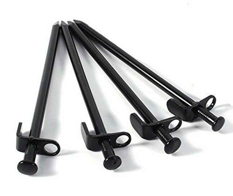 スチールペグ 鉄製ペグ 鍛造ペグ 丈夫 ハンマーで叩いても折れない 21cm 高強度 キャンプ アウトドア テント、タープ用 砂利地面にも打ち込みやすい 4本セ...