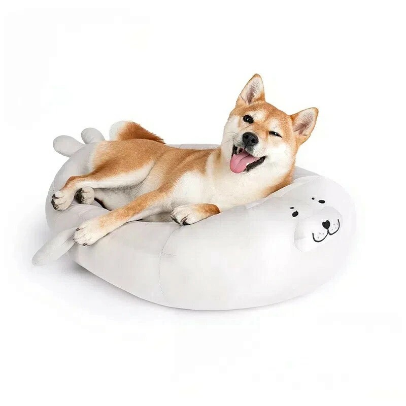 小型犬猫用クールベッド ひんやり冷却ジェルマット 通気性抜群 鯨型デザイン ペット用涼感マット 夏用 四季対応 夏の暑さ対策 送料無料