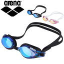 【メーカー取り寄せ】 ARENA (アリーナ) シルキー フィットネスゴーグル (ミラーレンズ、リノンくもり止め) AGL3300M BSK/ブルー×スモーク ...