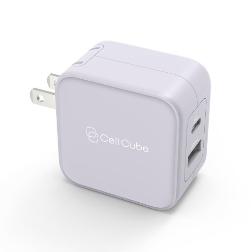 CellCube 20w 2ポートUSB-A&USB-C急速充電器【PSE認証/折りたたみ式プラグ/PD3.0&QC3.0対応/安全安心/日本ブランド】iPhone/iPad/Android 各種対応 LP 白藤 パープル CellCube 20w 2ポートUSB-A&USB-C急速充電器【PSE認証/折りたたみ式プラグ/PD3.0&QC3.0対応/安全安心/日本ブランド】iPhone/iPad/Android 各種対応 LP 白藤 パープル