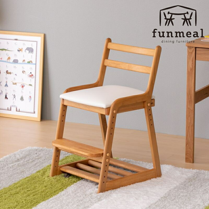 ダイニングチェア 椅子 イス デスクチェア 子供用家具 おしゃれ 無垢材 天然木 木製 リビング 食卓 キッズチェア 子供椅子 チェア シンプル ウッド ライフ デスクチェア ナチュラル ホワイト 白 LIFE-2