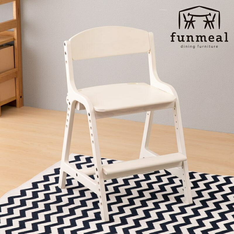 ダイニングチェア 椅子 イス 無垢材 天然木 木製 木製チェア リビング いす 食卓 子供用 キッズチェア 学習椅子 チェア おしゃれ シンプル ウッド エアリー デスクチェア ホワイト 白 子供椅子 AIRY-3 その1