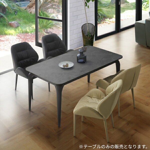 ダイニングテーブル 食卓 リビング 部屋 机 つくえ シンプル セラミック ガラス おしゃれ モダン 大人 大理石調 食卓テーブル 高級感 清潔感 グレー 傷に強い 幅150cm シック 都会的 150ceramic