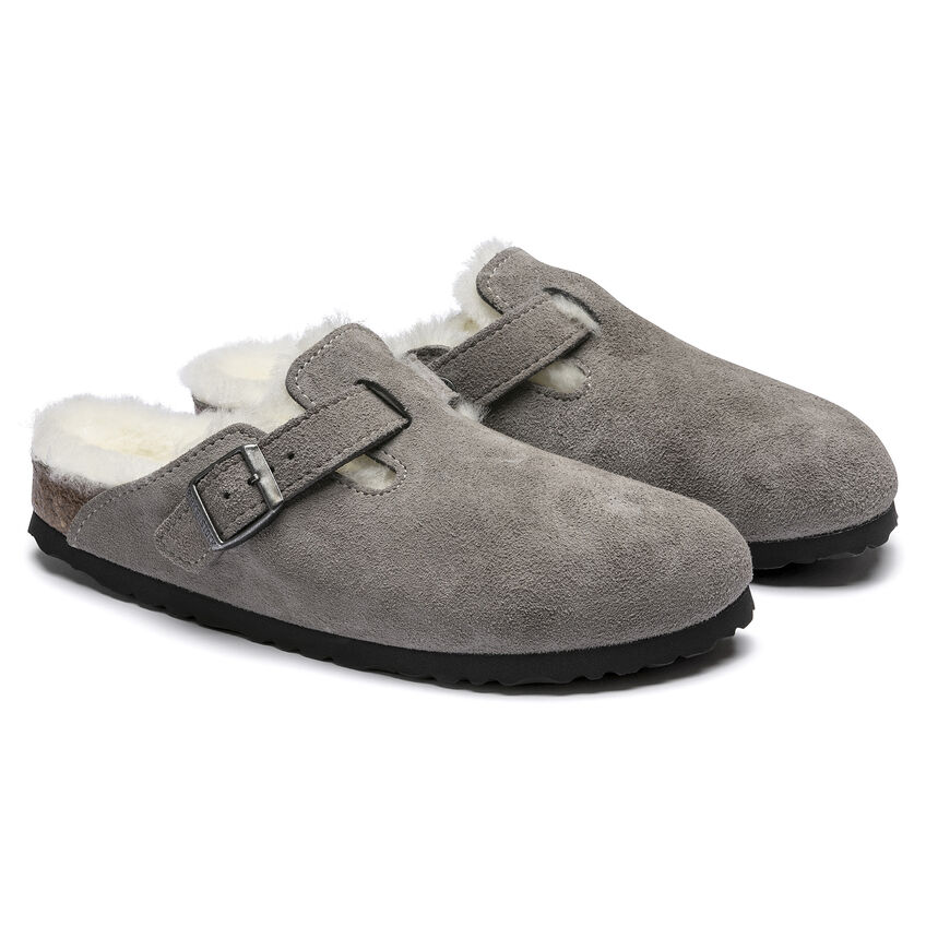 BIRKENSTOCK 1017651 Boston VL/Fell Stone Coin Boston Shearling /ボストンシアリング スエードレザー ストーンコイン