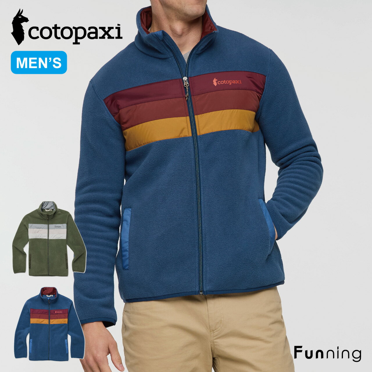コトパクシ Cotopaxi TECA フリース フルジップ ジャケット メンズ 男性 撥水 軽量 保温 登山 キャンプ タウンユース 秋冬 防寒 リサイクル素材使用 正規品