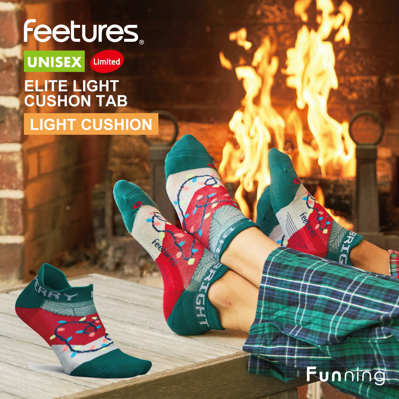 楽天Funning（ファンニング）【25秋冬新登場】Feetures フィーチャーズ ELITE LIGHT CUSHION NO SHOW TAB ソックス 靴下 アンクル丈 ユニセックス ランニングソックス スポーツ ゴルフ テニス クッション性 速乾性 防臭効果 正規品