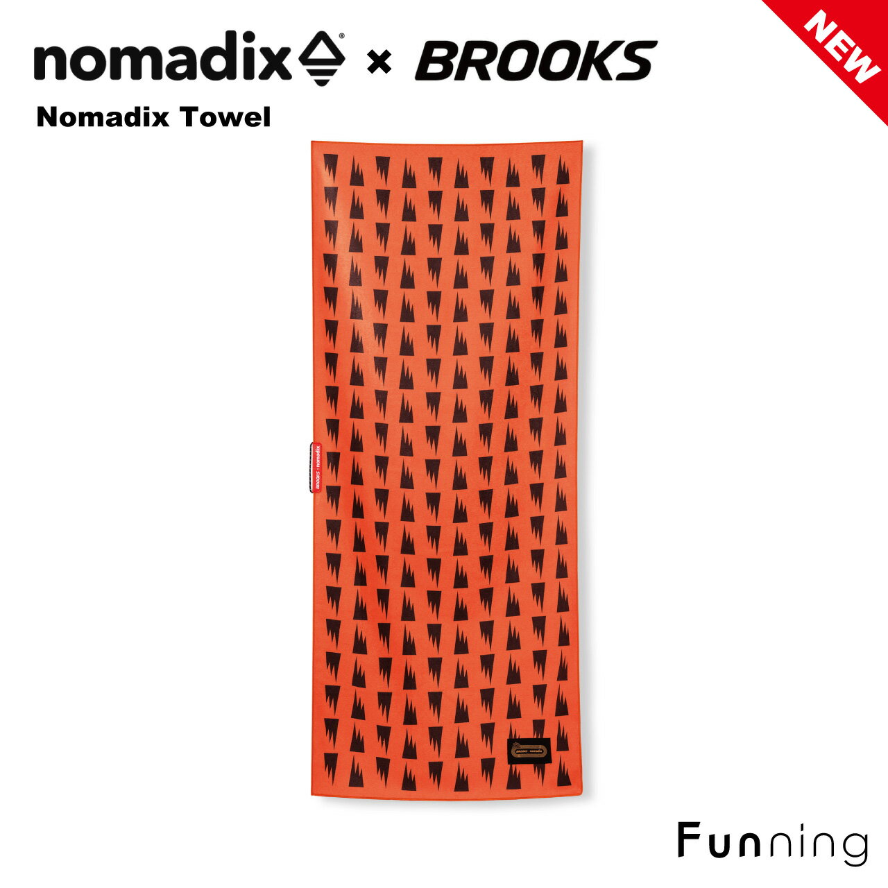 【nomadix × BROOKS】ノマディックス ブルックス オリジナルタオル 速乾 吸水 大判 バスタオル 砂がつきにくい 軽量 リサイクル素材 ランニング トレイル ヨガ ビーチ キャンプ アウトドア 正規品