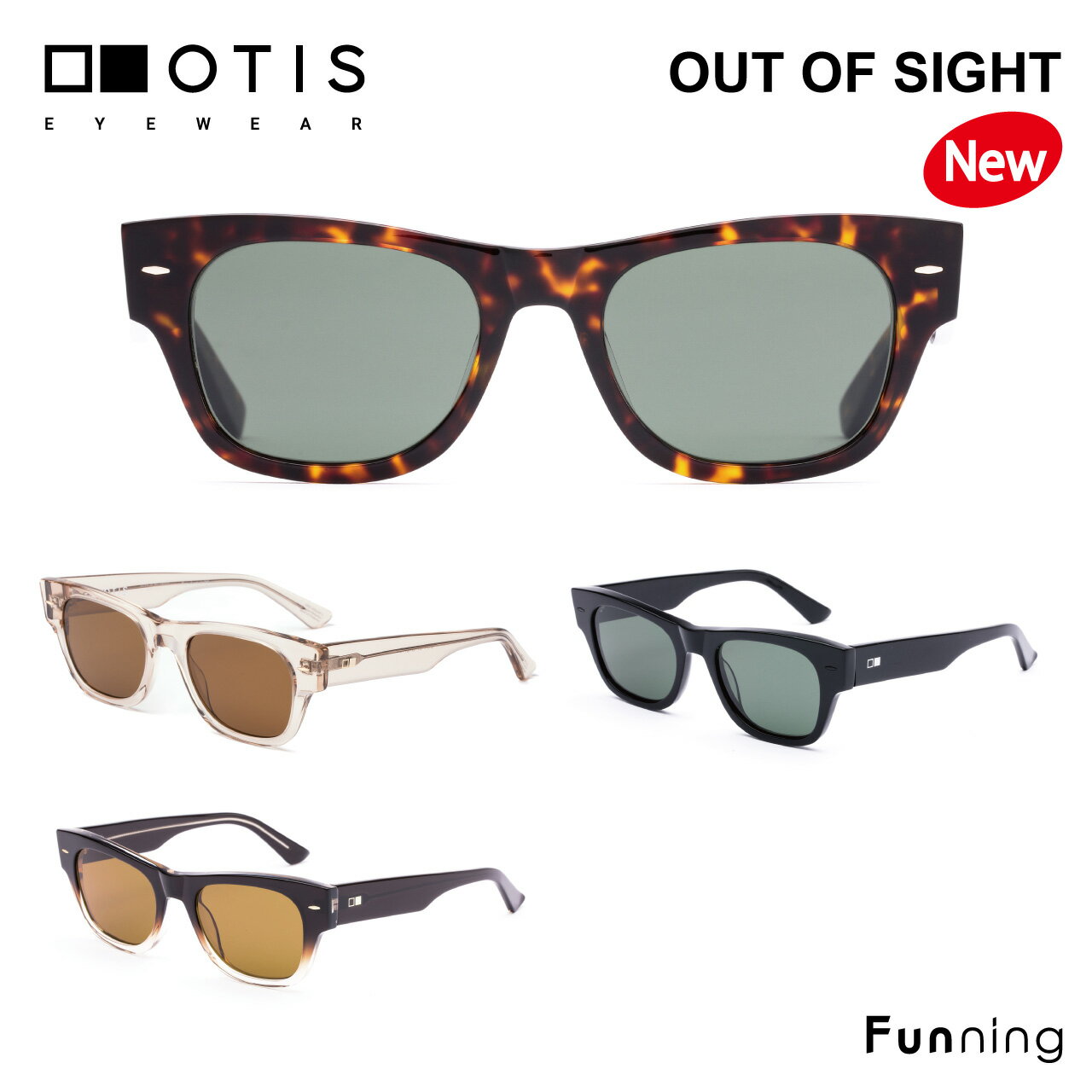 乐天商城 - OTIS オーティス OUT OF SIGHT アウト オブ サイト サングラス メンズ レディース ウェイファーラー 偏光 UVカット ミネラルガラスレンズ ユニセックス 軽量 正規品
