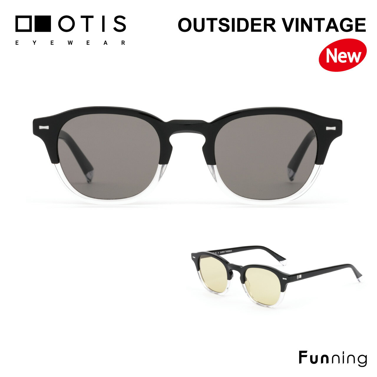 乐天商城 - 【エントリーで10倍!6/20 20:00-6/26 1:59】OTIS オーティス OUTSIDER VINTAGE アウトサイダー ヴィンテージ サングラス メンズ レディース UVカット ミネラルガラス エコアセテート クラシック エリート Jamie Thomas 正規品