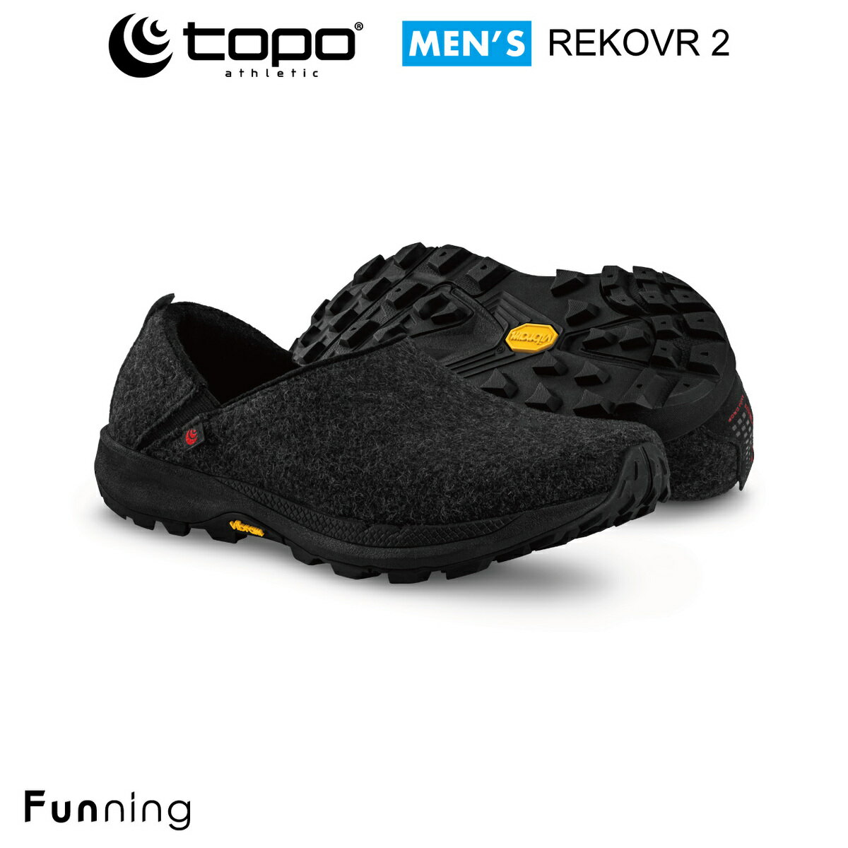 TOPO athletic トポ アスレチック REKOVR2 (リカバー2) リカバリーシューズ メンズ 男性 マラソン ウォーキング トレーニング スポーツ スニーカー スリッポン 抗菌 防臭 幅広