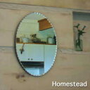 送料無料! 【Homestead】 オーバルミラー L 楕円型 鏡 ミラー 壁掛け ウォールミラー シンプル モダン ミラー 鏡 かがみ カガミ 。の写真