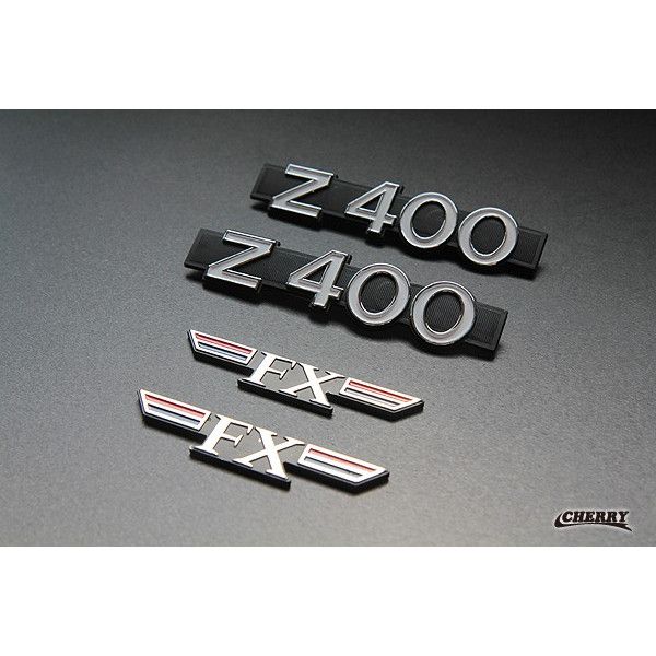 【426】 送料無料！ フルセット Z400 FX サイドカバー エンブレム 1台分セット E1 E2 E3 対応 (CHERRY) 1