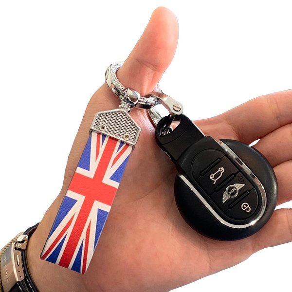 BMWMINIキーホルダーループストラップ車BMWユニオンジャックリングSKYBELL