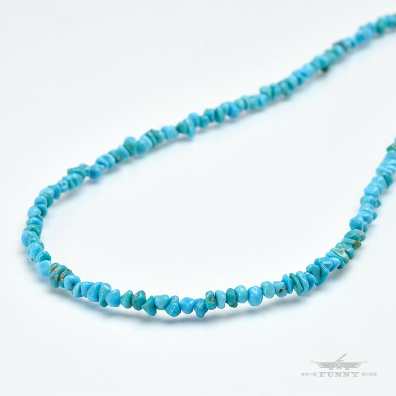 【FUNNY公式ストア】 ナバホ族 ターコイズ ビーズ ネックレス [89cm] インディアンジュエリー メンズ レディース ユニセックス アクセサリー 天然石 トルコ石 ブルー 青 水色 シルバー925 シンプル ギフト プレゼント誕生日 ファニー FUNNY