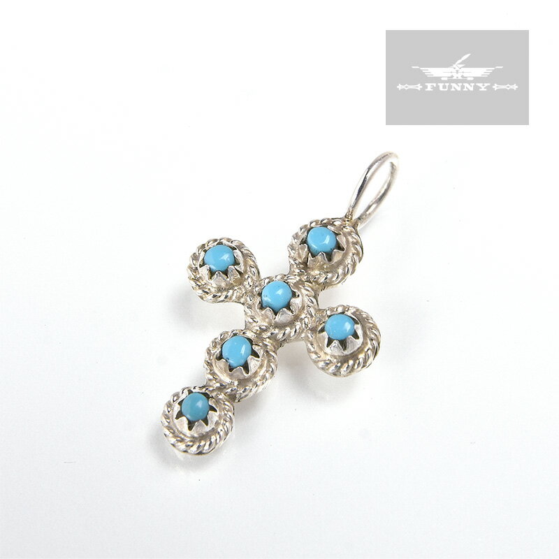 【FUNNY公式ストア】 ズニ族 クラスター クロス ペンダント トップ インディアンジュエリー ターコイズ ネックレス スターリングシルバー シルバー925 ...