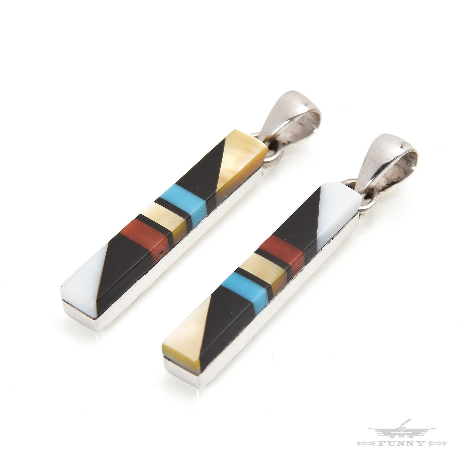 【FUNNY公式ストア】 ズニ族 Madarrel Kallestewa マルチインレイ ペンダント トップ スターリングシルバー シルバー925 プレゼント ...